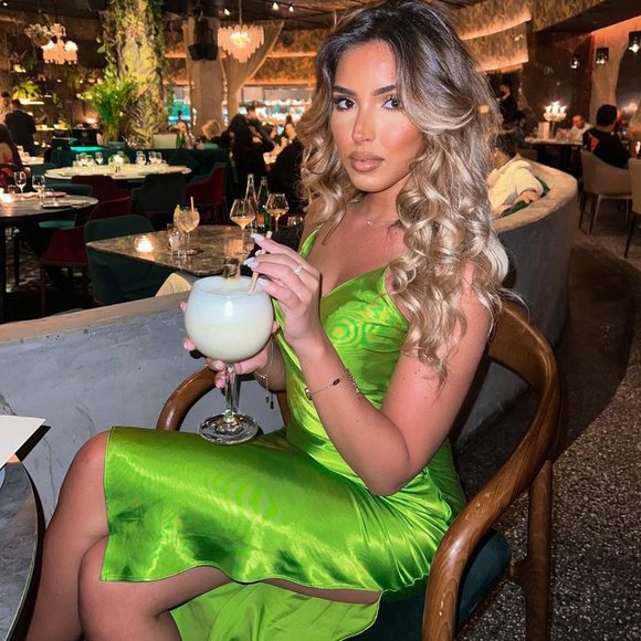 BLOGGER'S FAVE! Zara Greenish Satin Effect Slip Dress Sz S, M NWT - Picture 12 of 14